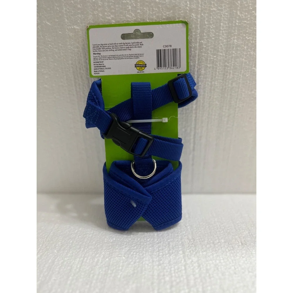 Forever Pals‎ Dog Harness Blue Med. Adjusts For Girth 18.9-25.6